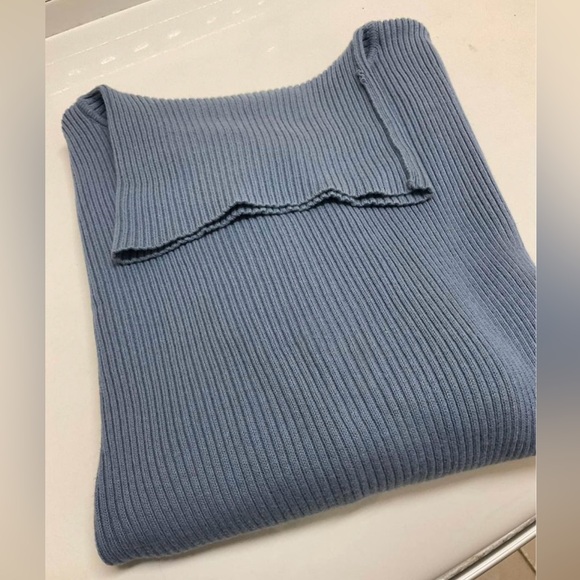 Appleseed’s Women’s Ribbed Turtleneck Sweater | Dusty Blue | Size Large - Picture 2 of 9